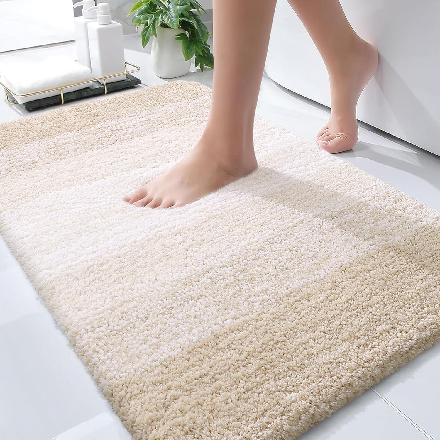 OLANLY Extra Soft Microfiber Bathroom Rugs Mat for Home Decor