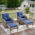 5 Pieces Wicker Patio Furniture Set - Swivel Rocker Chairs