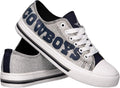 Dallas Cowboys Women's Glitter Canvas Sneakers for Stylish Fans