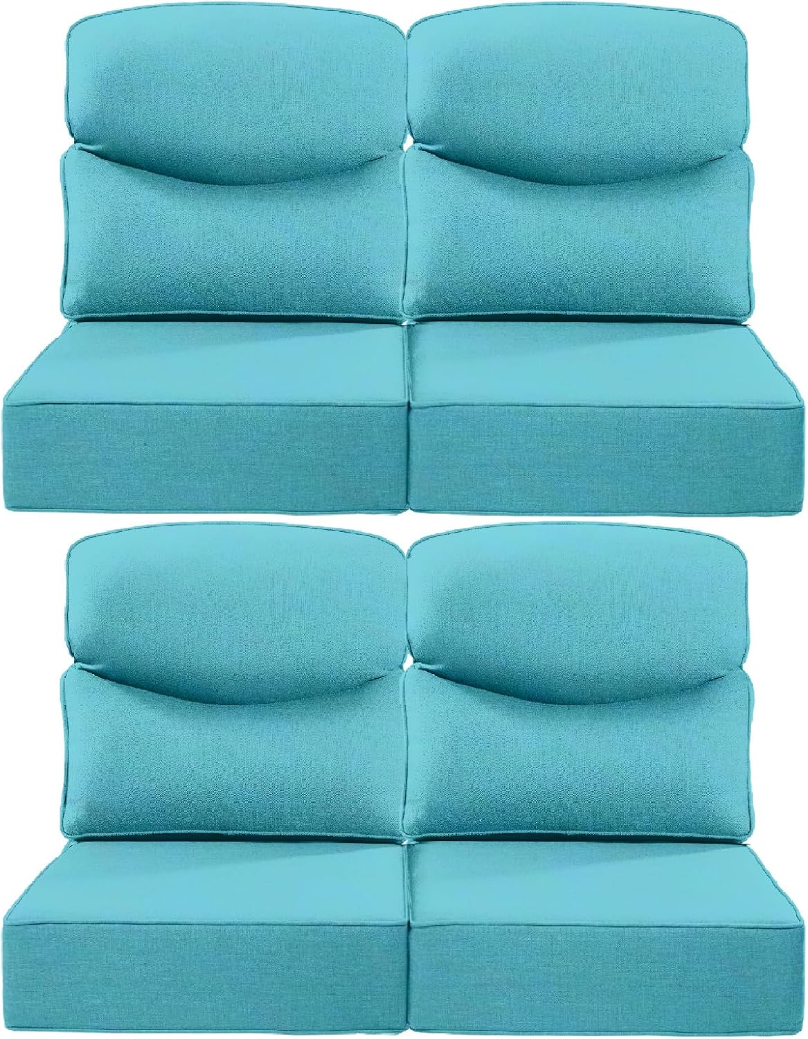 Luxury 6-Inch Smile Patio Dining Chair Cushions Set of 4