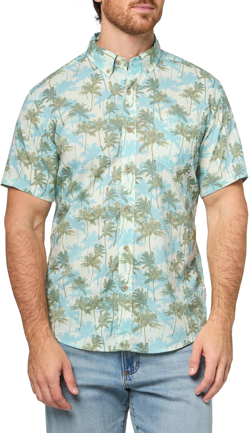 Eddie Bauer Mens Printed Baja Shirt for Classic Style and Comfort
