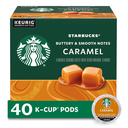 Starbucks K-Cup Caramel Flavored Coffee Pods for Keurig Brewing