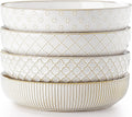Pasta Bowls Large Salad Serving Bowls Set of 4 - Farmhouse Ceramic
