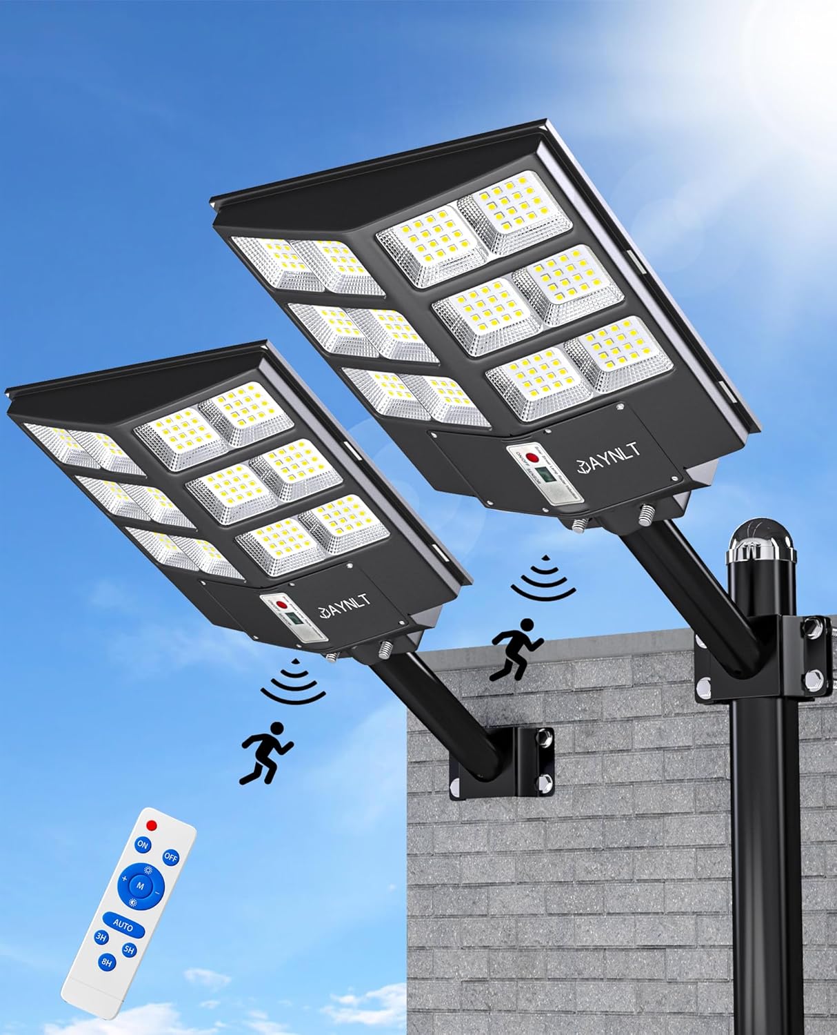 JAYNLT Y-2000W Solar Street Lights: Bright & Durable