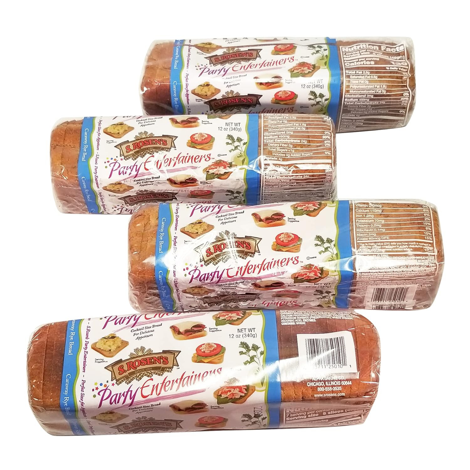 S.Rosens Cocktail Rye Bread - Caraway for Delicious Snacks