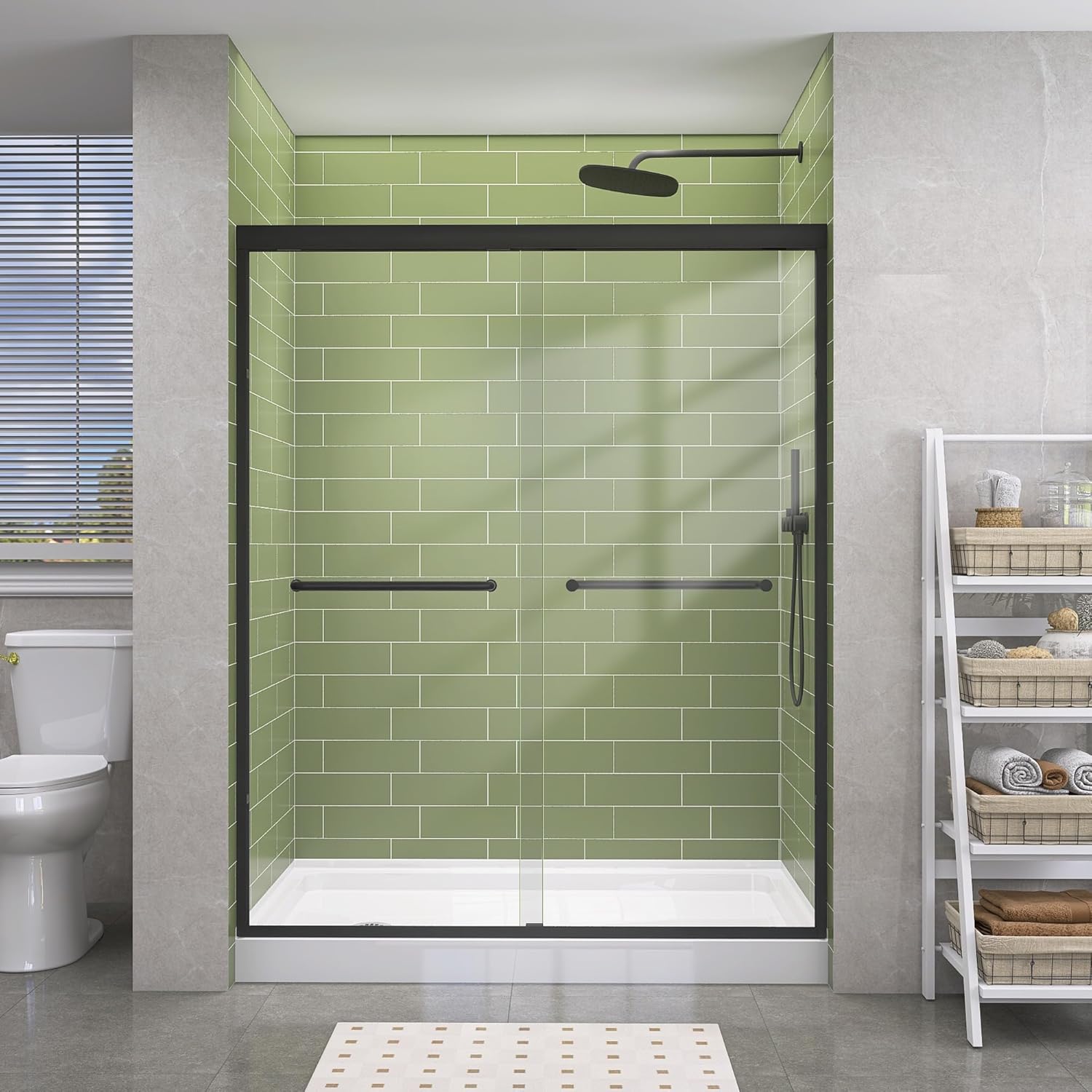 GETPRO Sliding Shower Door 51-54 in. W x 72 in. H for Your Bath