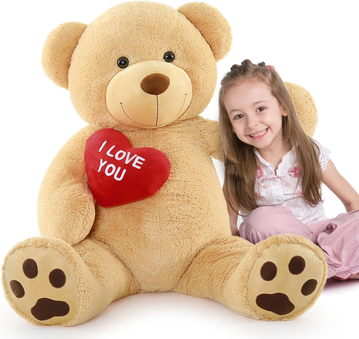 MaoGoLan Giant Teddy Bear 52in Plush for Valentine's Gift