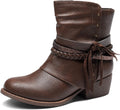 DREAM PAIRS Girls Ankle Boots Side Zipper Low Heels - Warm, Stable Fit