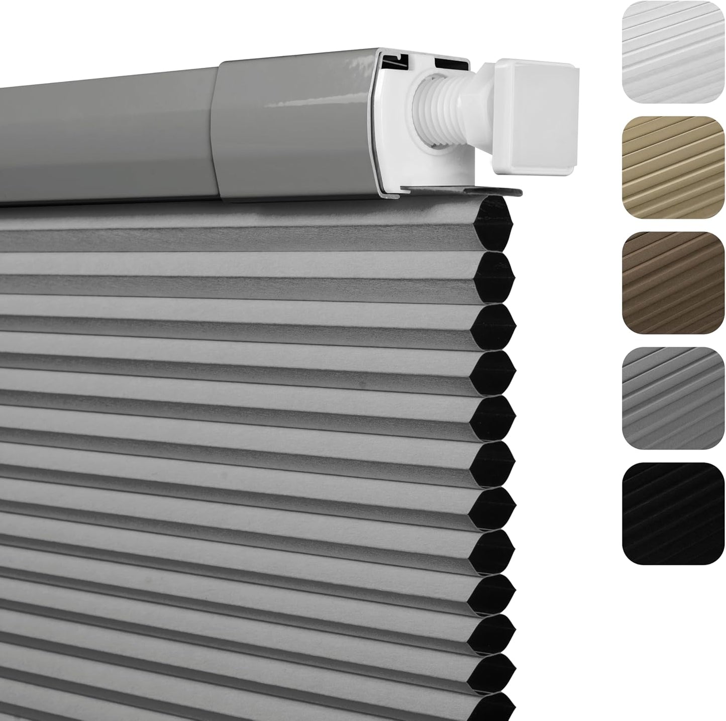 No Drill No Tools Blackout Cellular Shades for Indoor Windows