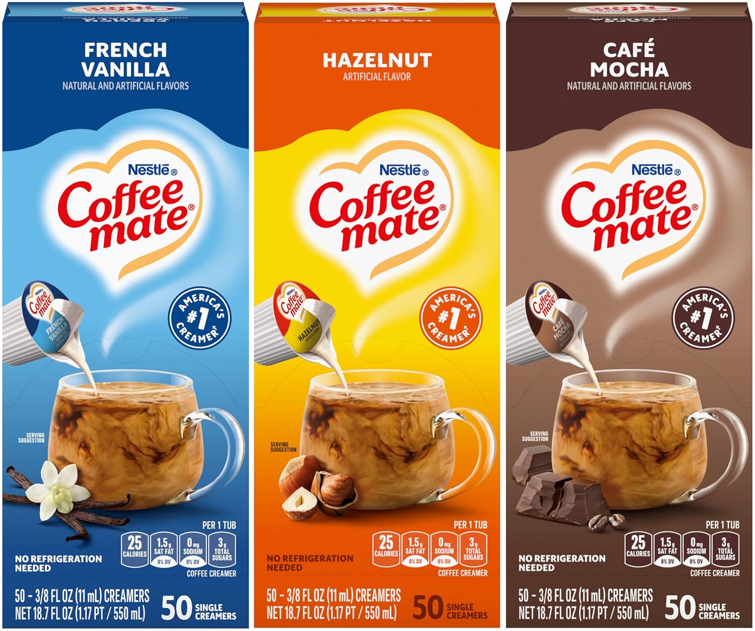 Nestle Coffee mate Liquid Creamer Singles Variety for Coffee Lovers