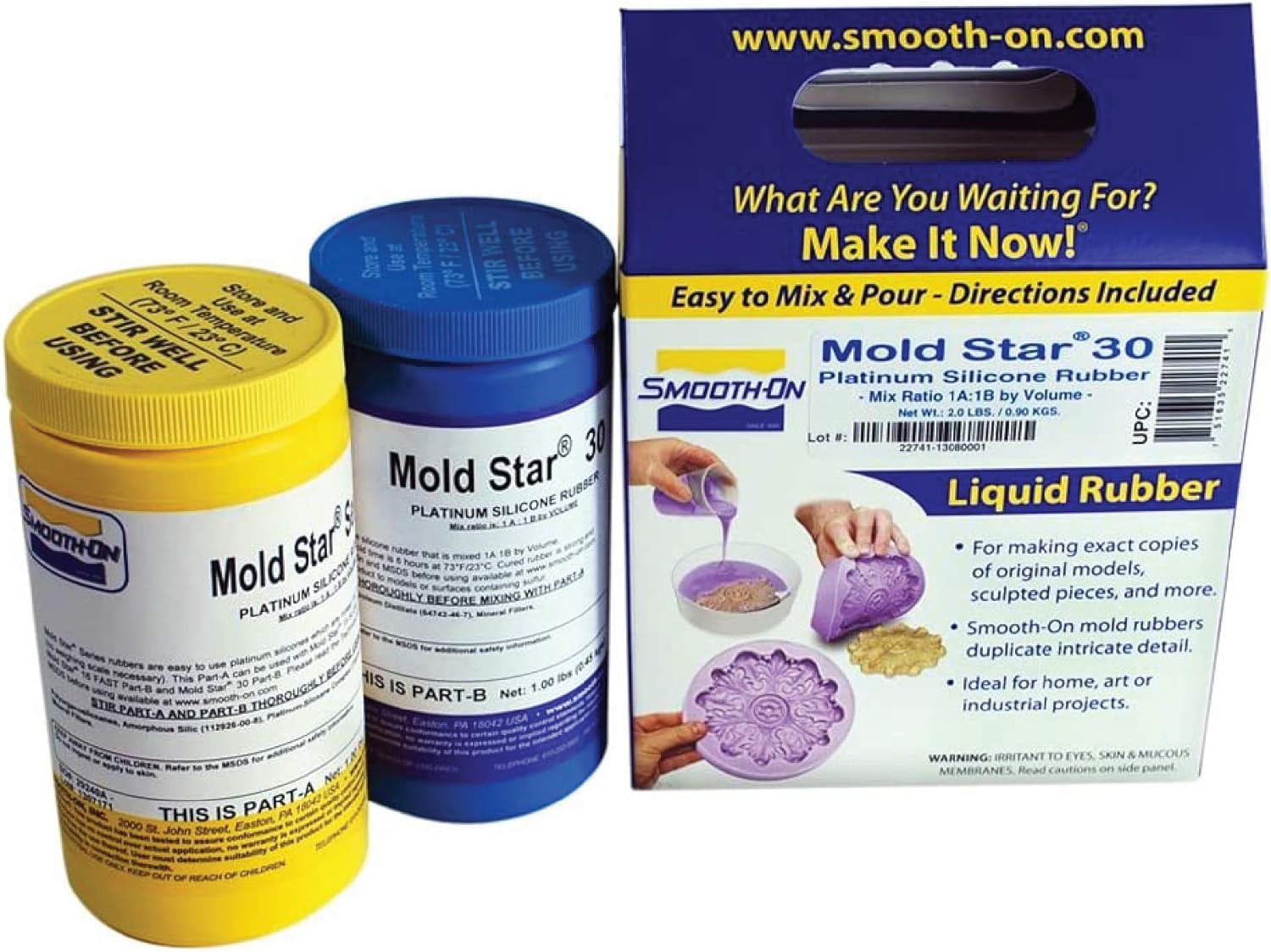 Smooth-On Mold Star 30 Silicone Mold Making Kit for Easy Use