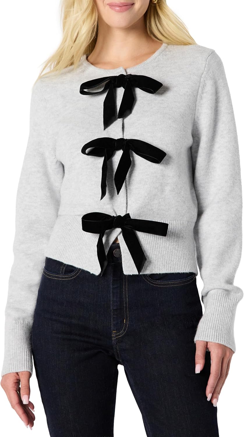Demi's Pick Women's Regular-Fit Long-Sleeve Tie Front Cardigan