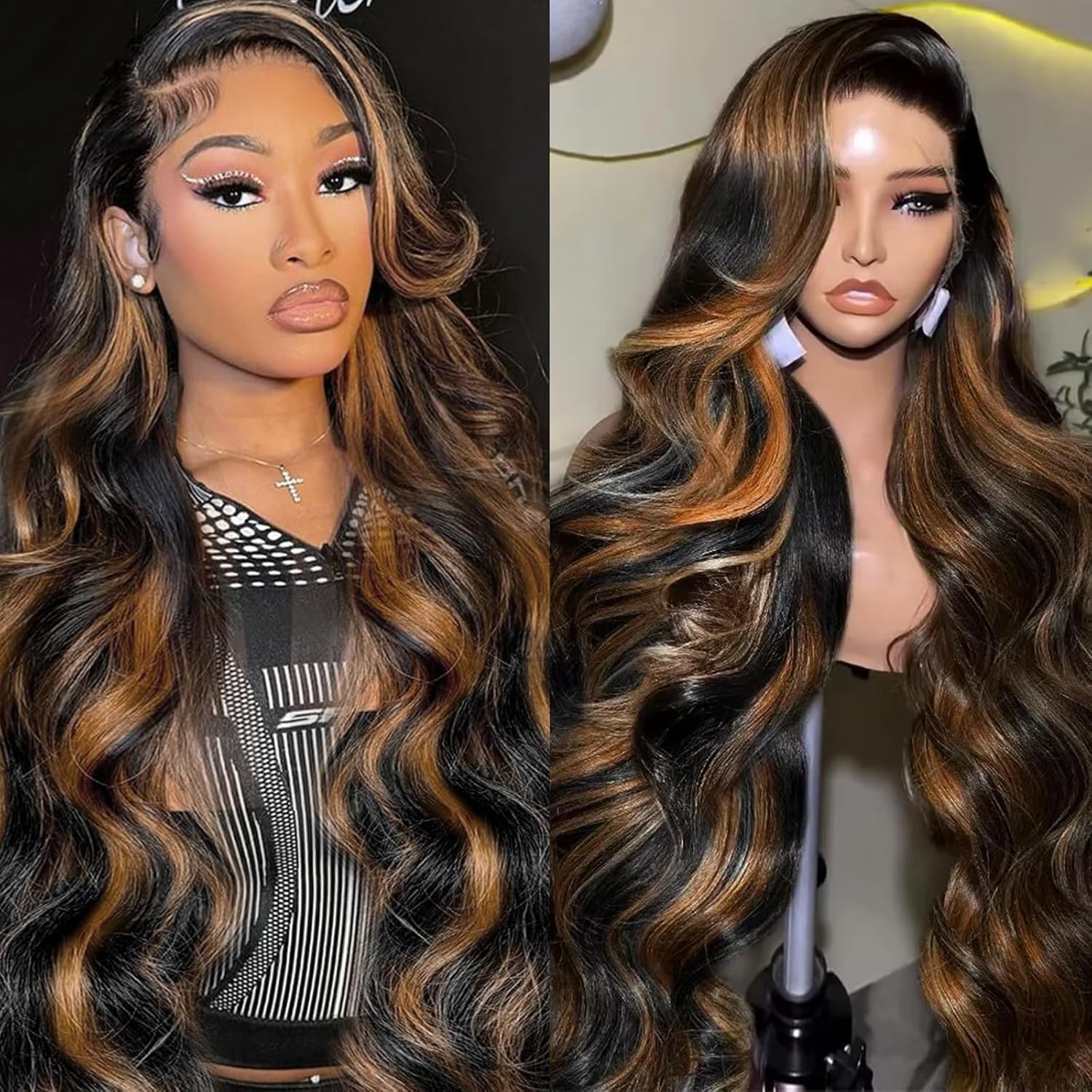 32 Inch Ombre Lace Front Wig Human Hair for Stylish Looks