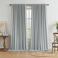 100% Blackout Window Curtain Panels Light Grey 72x102 - Energy Smart