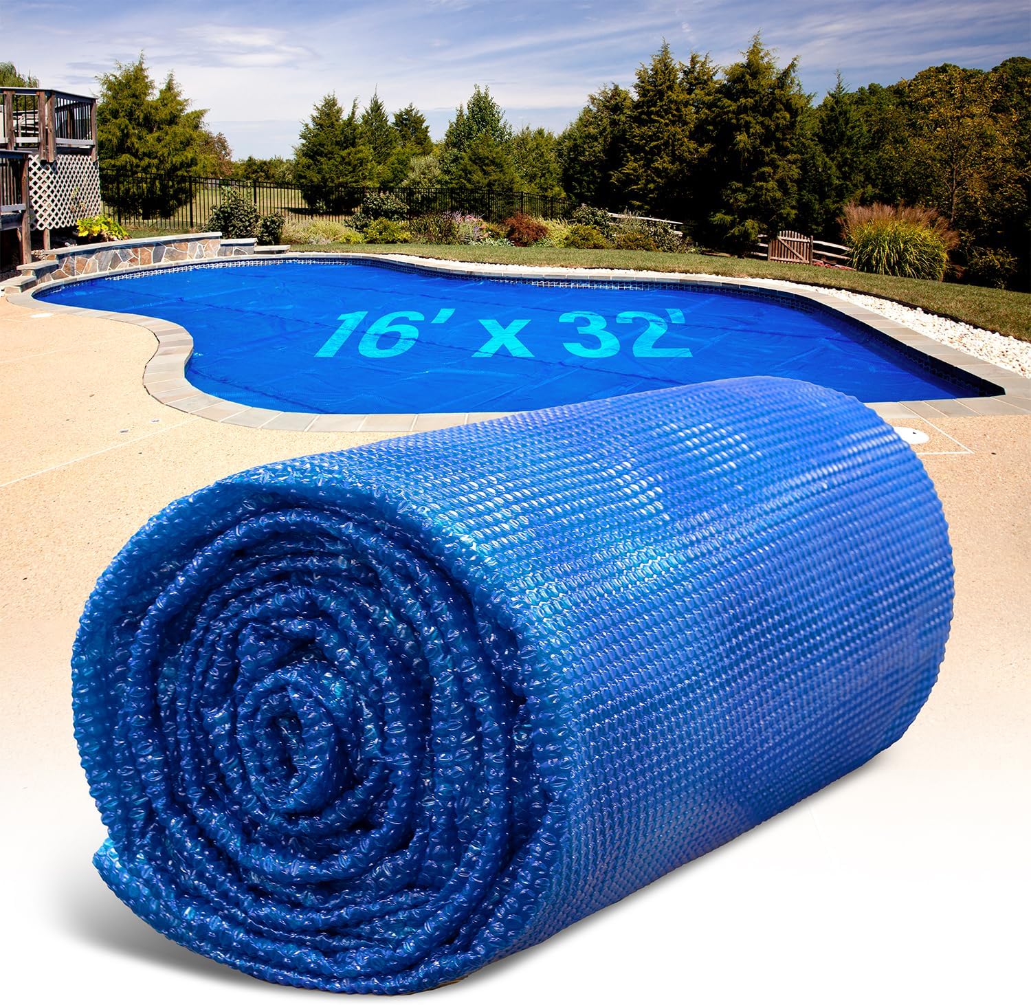 Solar Pool Cover for Inground and Above Ground Pools - 12 Mil
