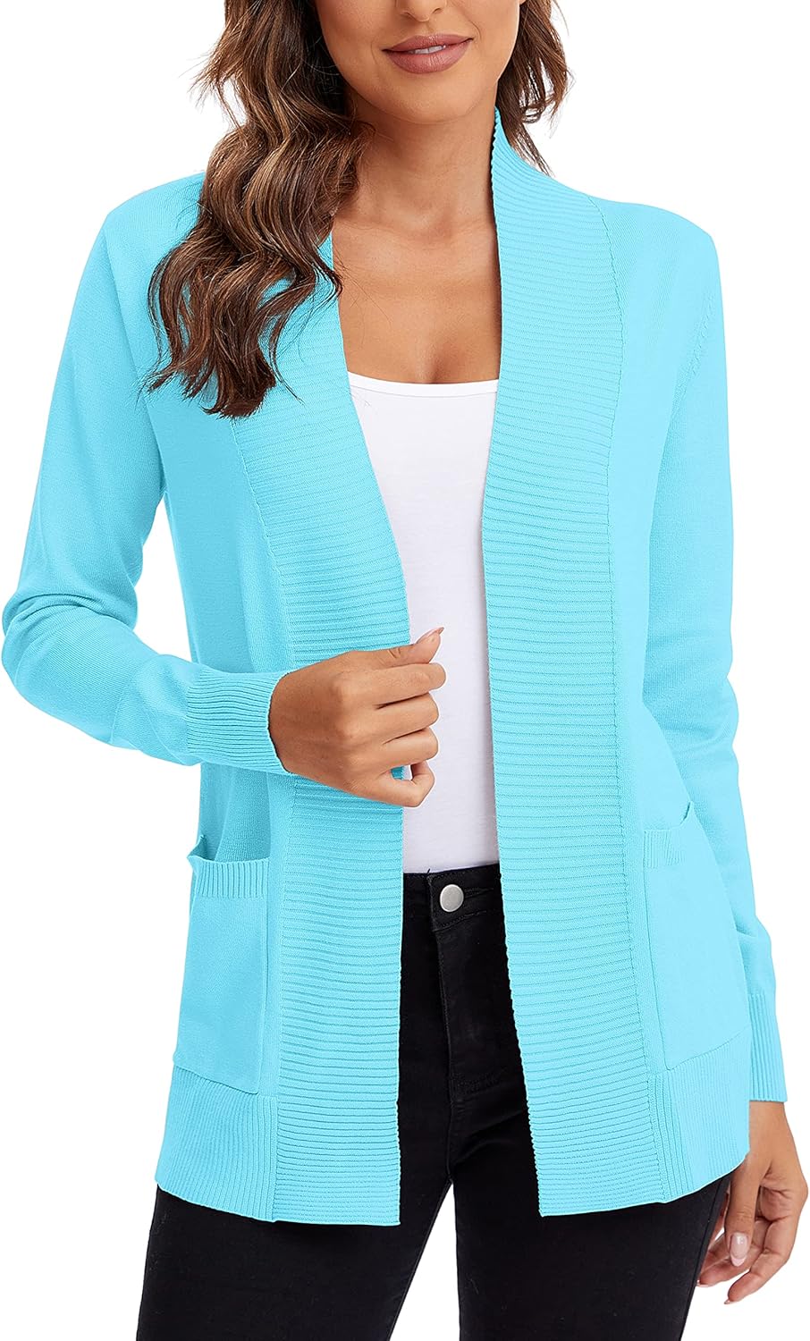 Urban CoCo Women's Lightweight Open Front Cardigan Sweater