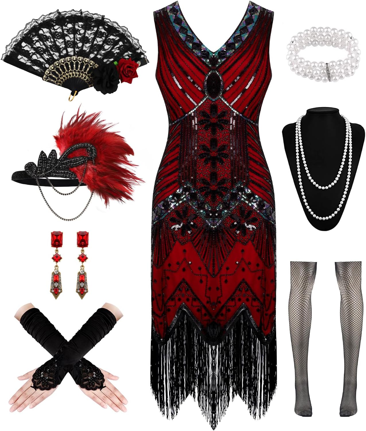 1920s Dresses for Women with Flapper Style and Accessories