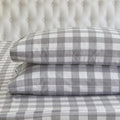 Twin XL Gray Buffalo Check Flannel Sheet Set - Ultra Soft 100% Cotton