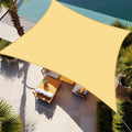 Rectangle Sun Shade Sail 10ft x 10ft Permeable Canopy - Sand