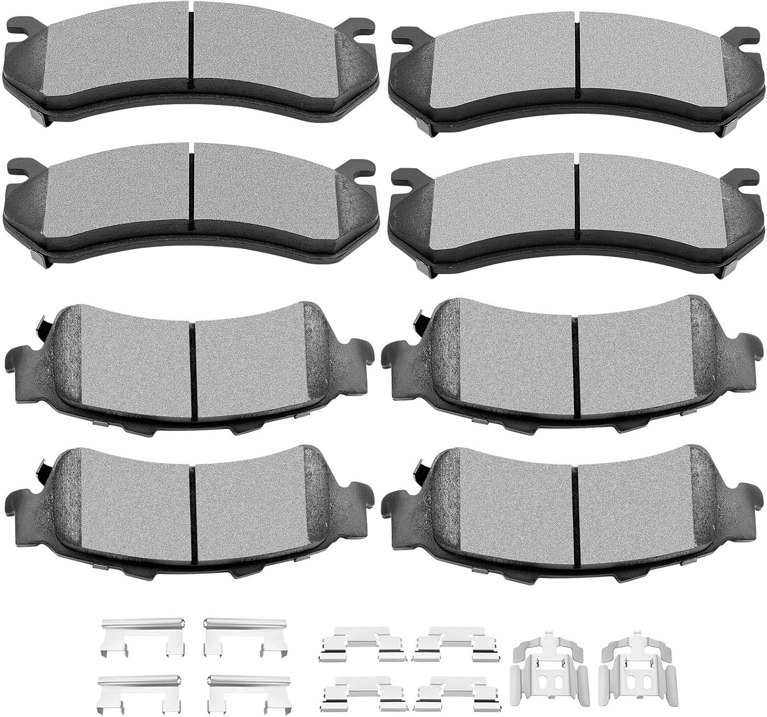 Ceramic Brake Pads Kits for Chevy and GMC Vehicles - 8pcs Set