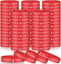 Red Ribbon Live Drug Free Wristbands 200 Pack - Bulk Silicone