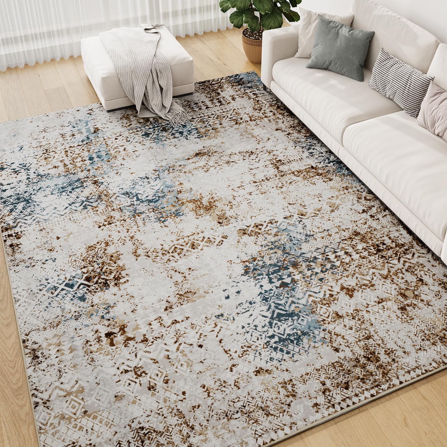 8x10 Area Rugs for Living Room Soft Washable Rug for Bedroom