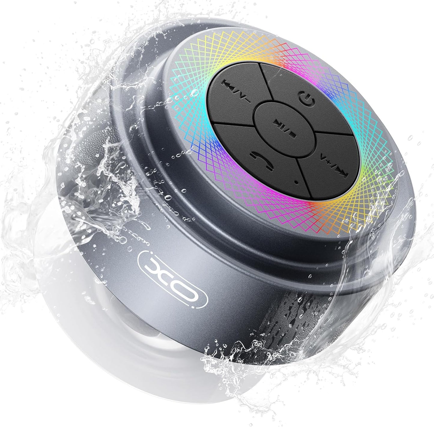 Waterproof Bluetooth Shower Speaker with LED Lights