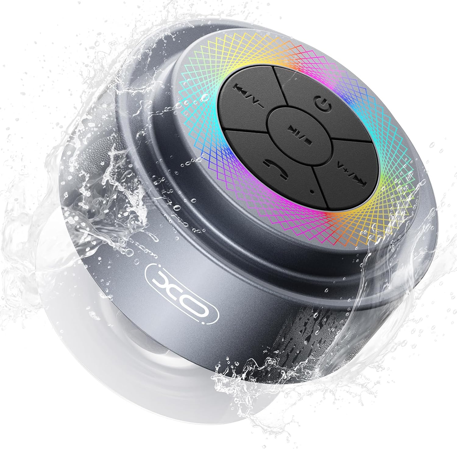 Waterproof Bluetooth Shower Speaker with LED Lights