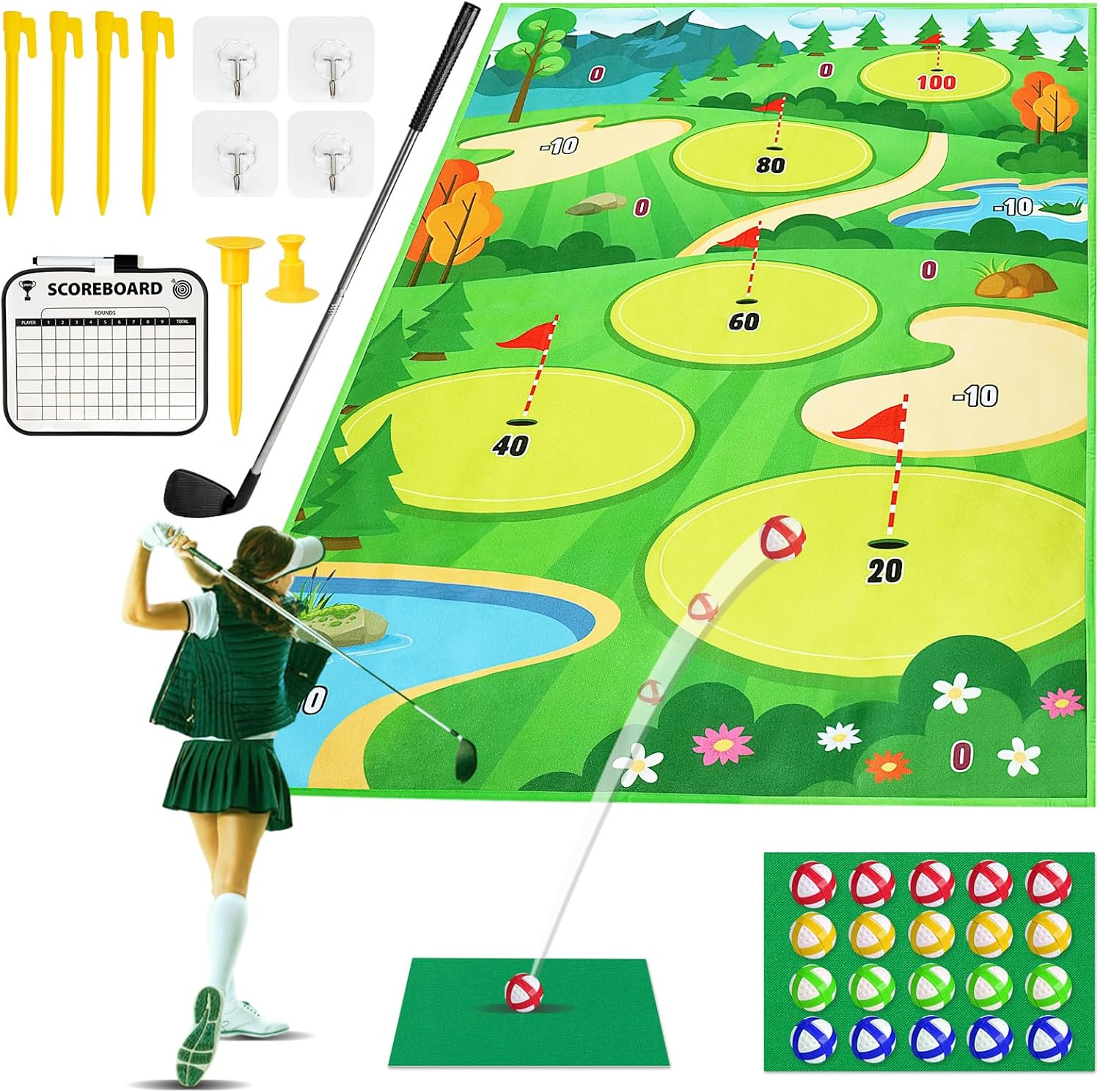 Ultimate Golf Chipping Game Mat | Family Fun!