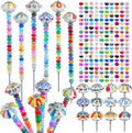 DIY Fairy Wand Garden Stake Set with Colorful Crystal Stoppers