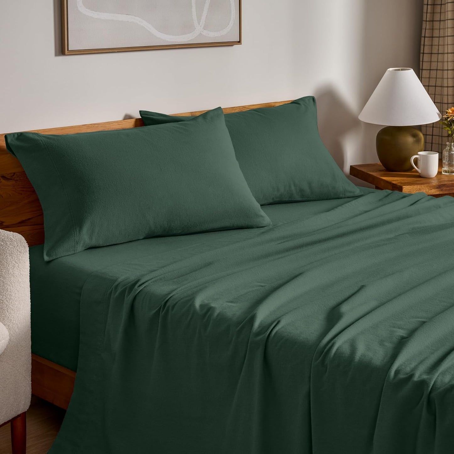 Bare Home Flannel Sheet Set - Soft Cotton for Cozy Comfort