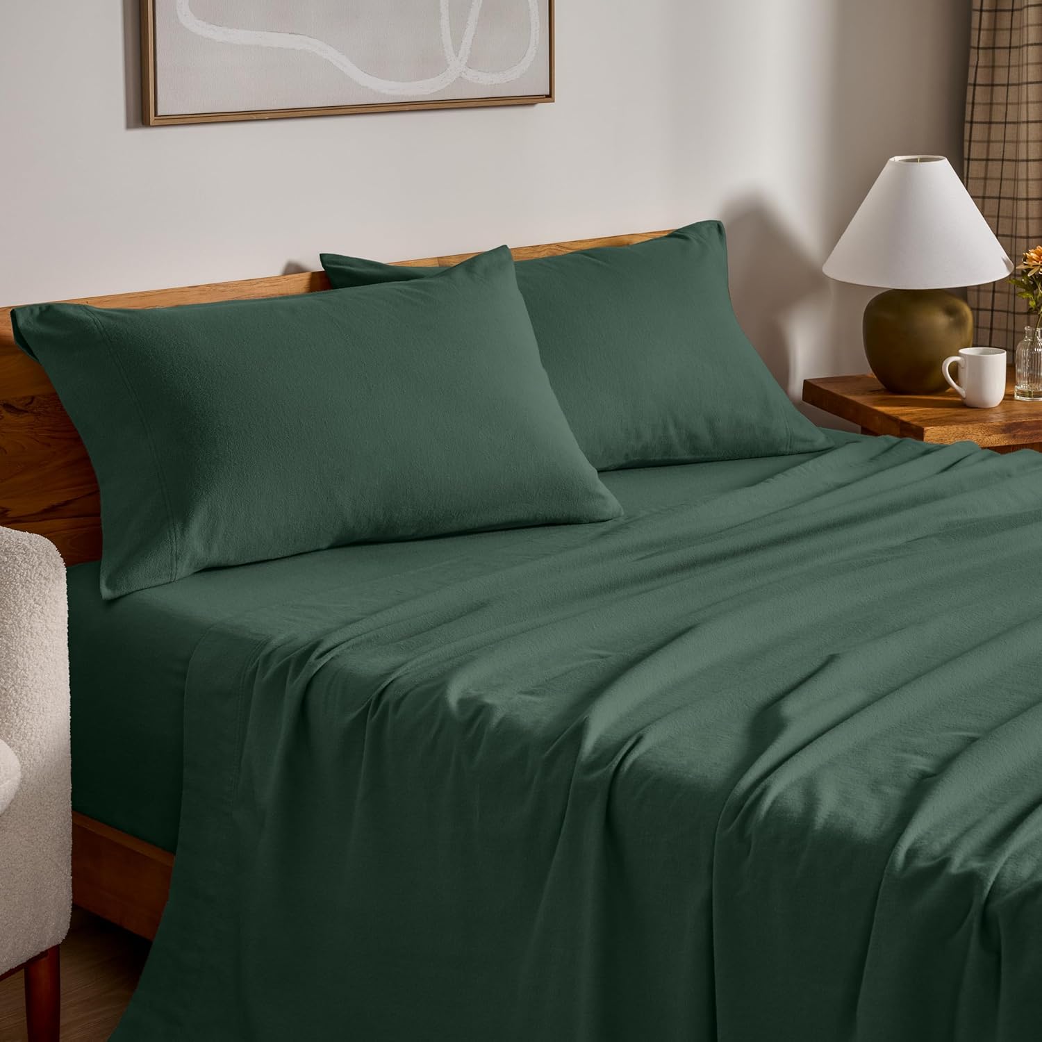Bare Home Flannel Sheet Set - Soft Cotton for Cozy Comfort