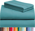 Queen Microfiber Sheet Set Teal - 4 PC Luxury Cooling Sheets