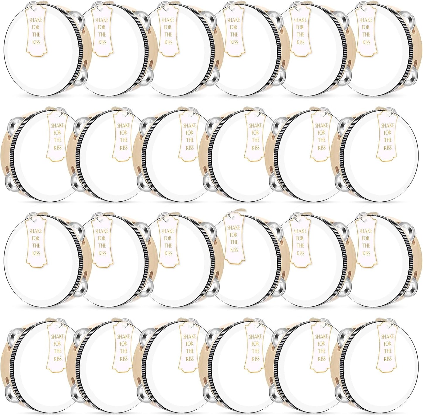 24 Set 6 Inch Tambourine for Weddings and Celebrations