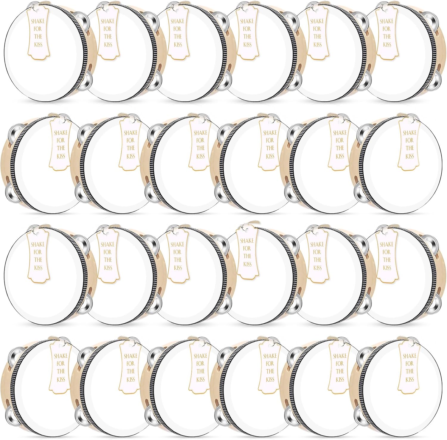 24 Set 6 Inch Tambourine for Weddings and Celebrations