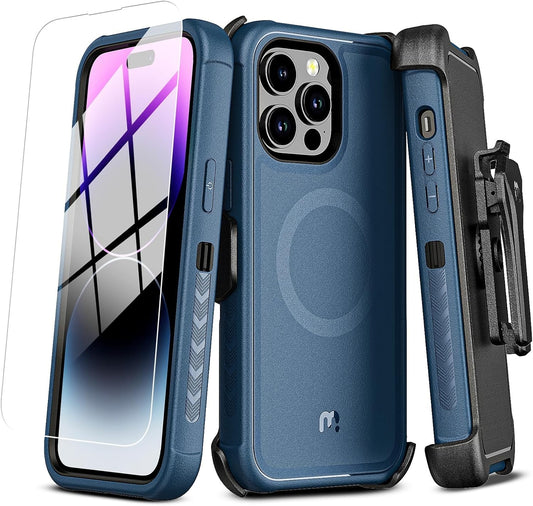 Rugged Protection iPhone 14 Pro Max Case with Holster Clip