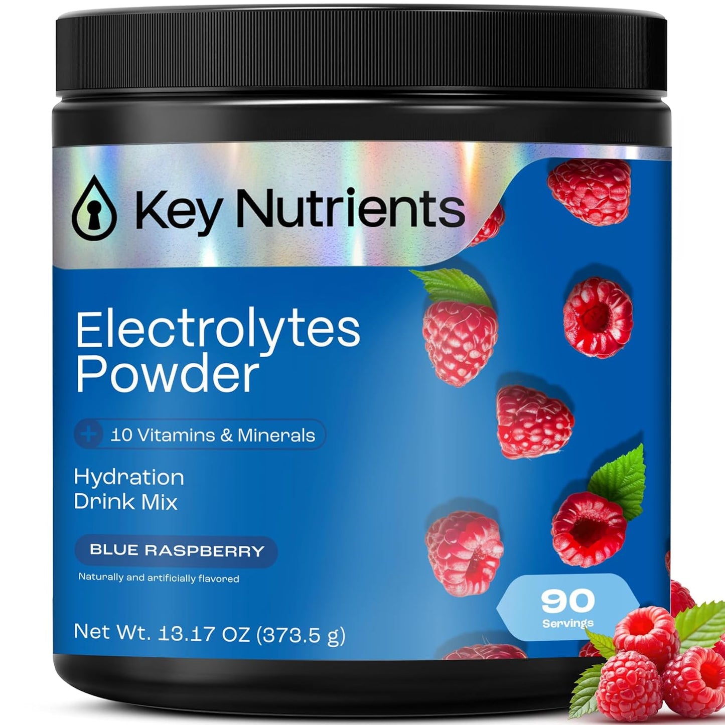 KEY NUTRIENTS Blue Raspberry Electrolytes Powder for Hydration
