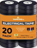 Black Electric Tape 3/4 in x 66 ft Professional Grade - Weatherproof