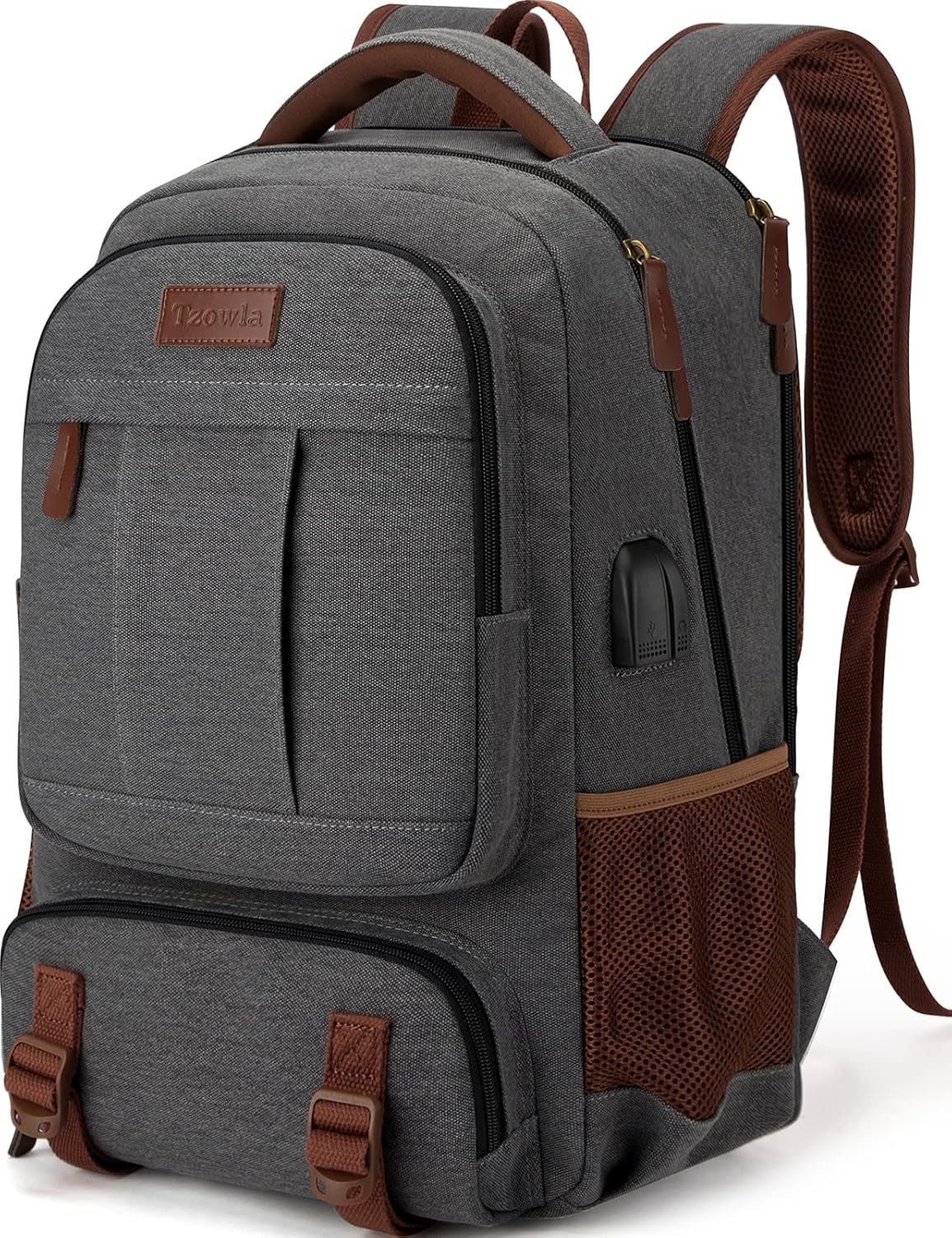 Tzowla Canvas Laptop Backpack for Travel and Work Use