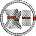 Steering Wheel Cover with Headrest Pillows and Seat Belt Cushions