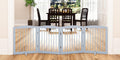 Freestanding Pet Gate Foldable Wooden Dog Gate 80 in - No Assembly
