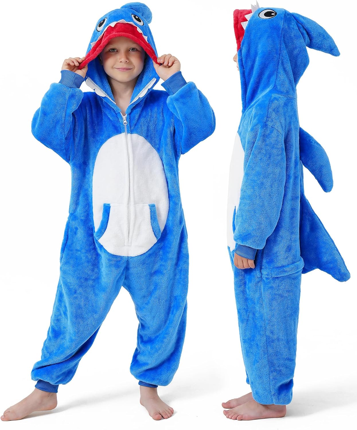 Kids Shark Onesie Costume for Boys and Girls - Fun Halloween Pajamas