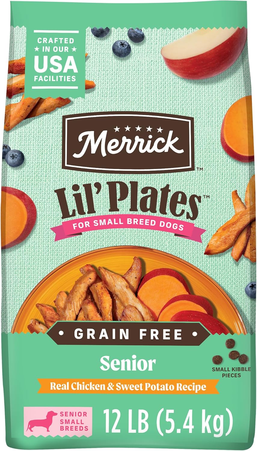 Merrick Lil Plates Premium Grain Free Senior Dog Food for Small Dogs