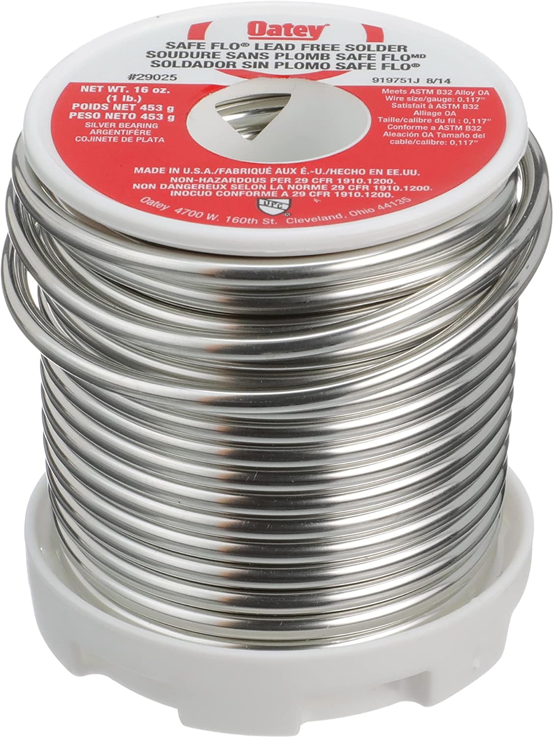 Safe-Flo 29025 Wire Solder for Copper Plumbing Applications