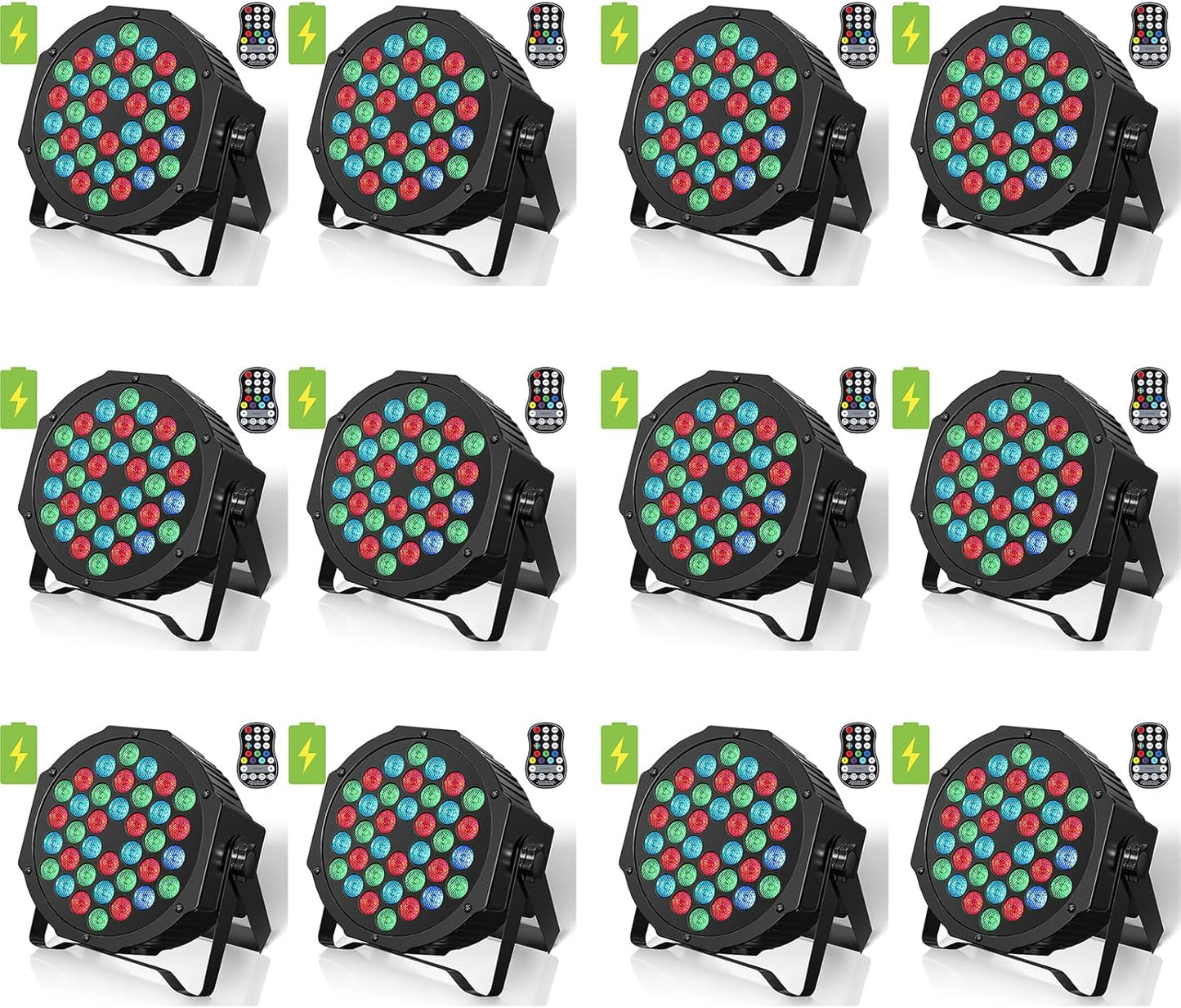 HOLDLAMP Rechargeable Par Lights 36W RGB for Events and Parties