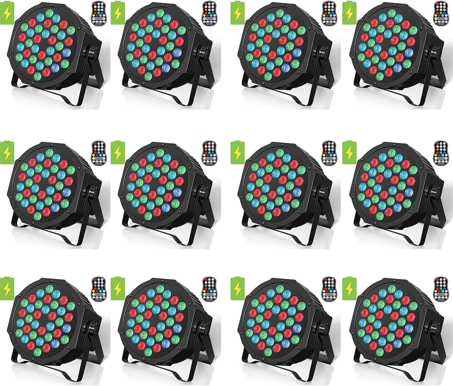 HOLDLAMP Rechargeable Par Lights 36W RGB for Events and Parties