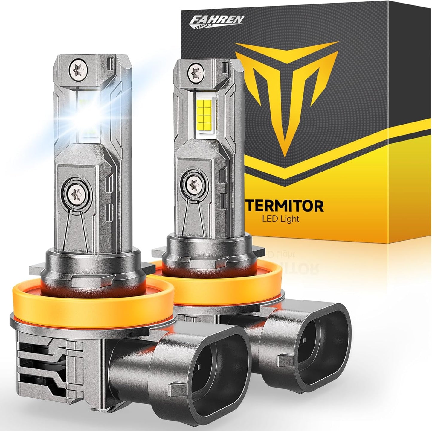 FAHREN H11/H9/H8 Bulbs 46000LM 900% Brighter Light Kit