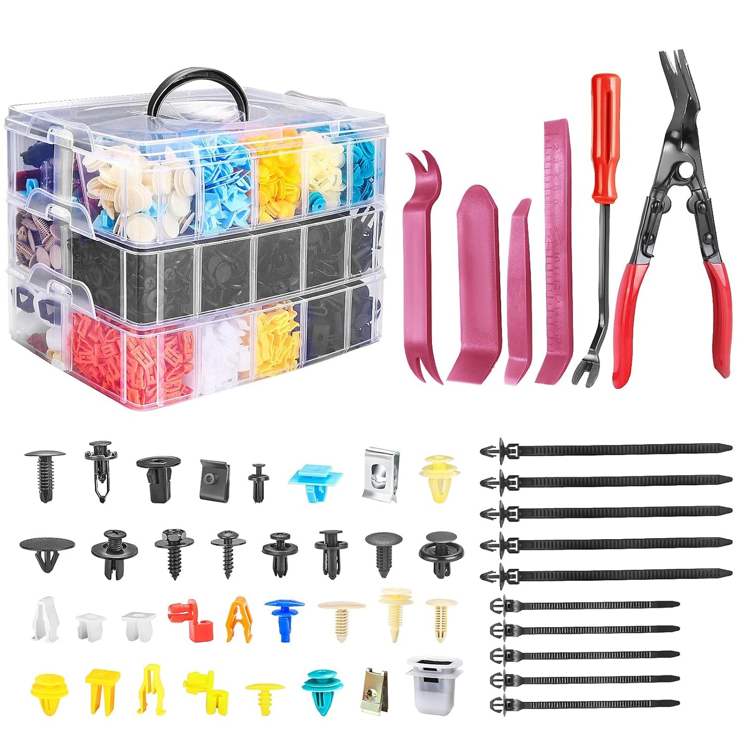 Car Retainer Clips & Fasteners Kit for Easy DIY Repairs