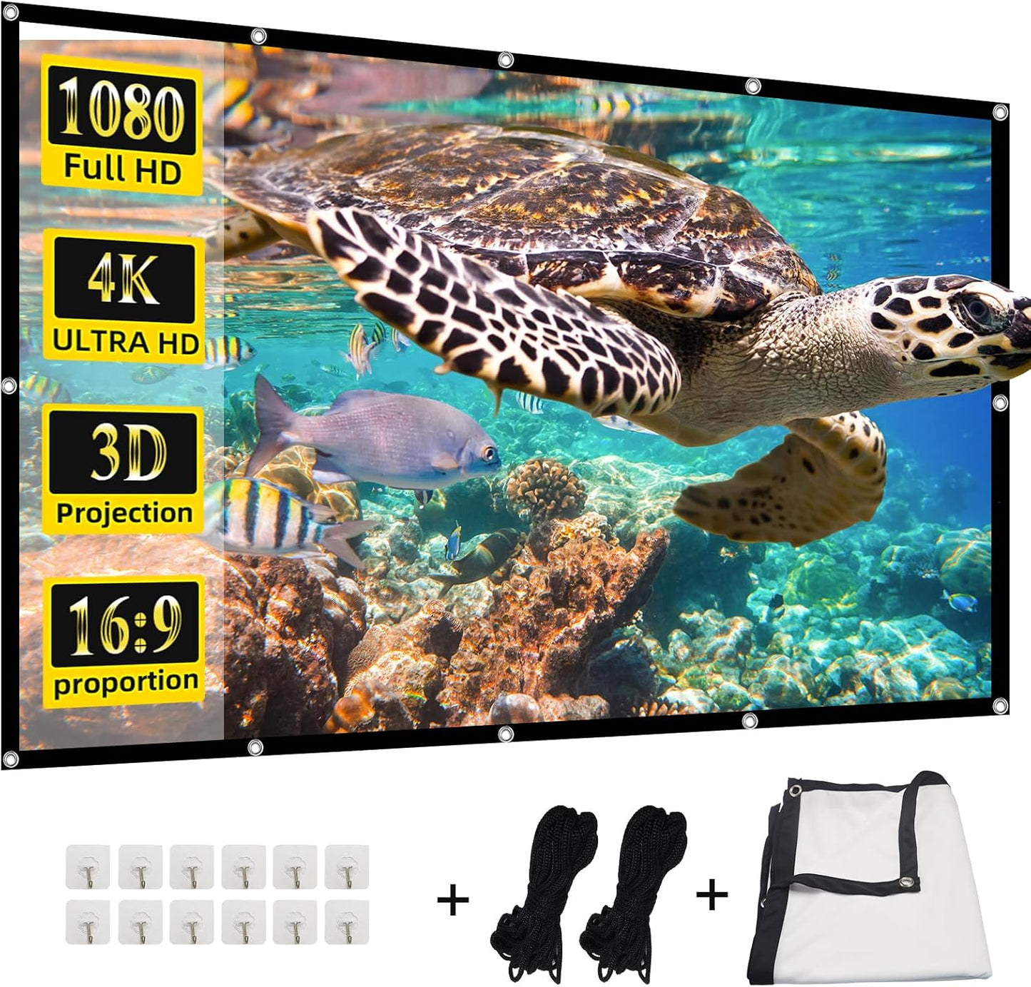 HD Double-Sided Foldable Projector Screen - 120
