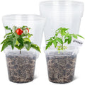 8 in Clear Nursery Pots 10 Pack with 20 Plant Labels - Seedling